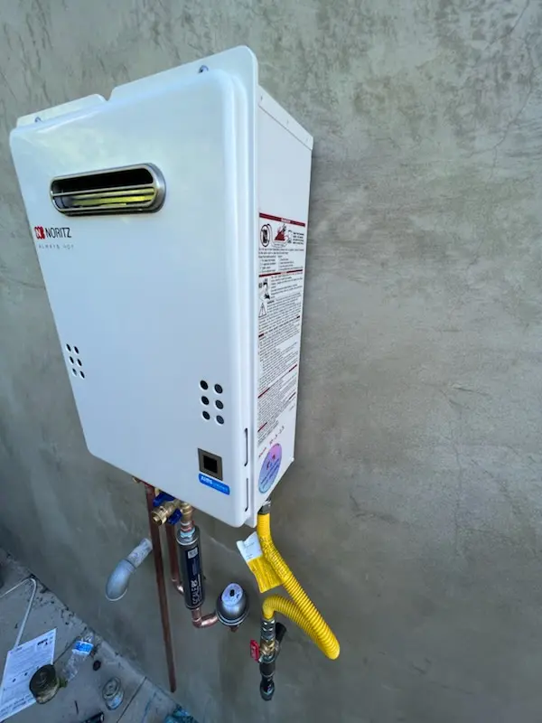 Tankless water heater installation for The Hermitage homes